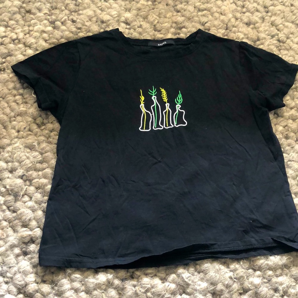 Black T-shirt with print from ZAFUL